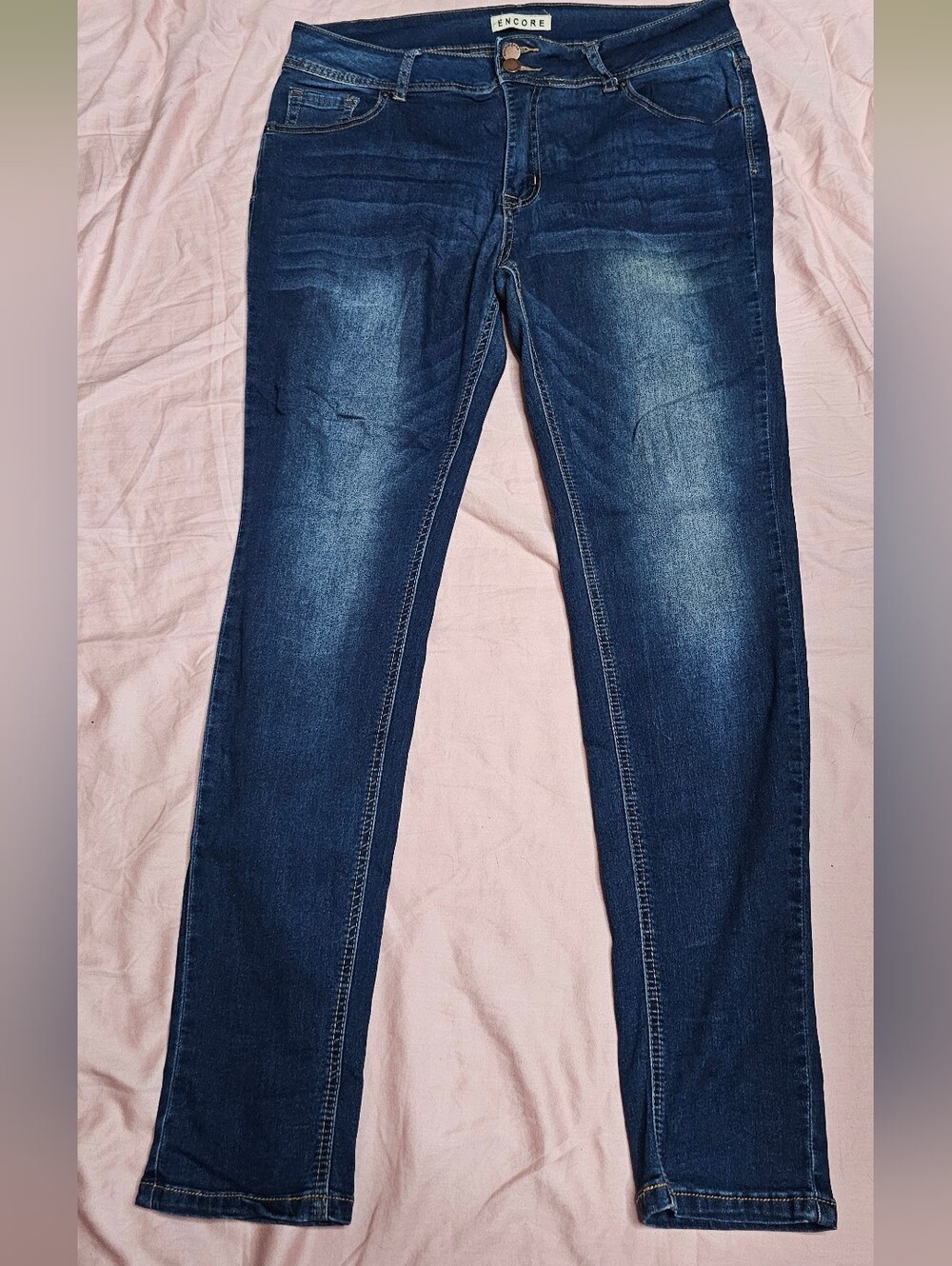 Encore Jeans Dark Blue Skinny Jeans Stretch Juniors 17